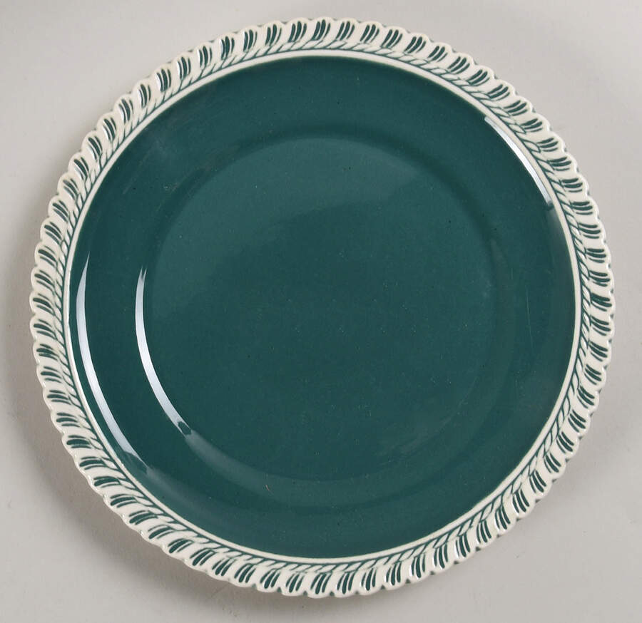 Corinthian (Dark Teal Green) Salad Plate by Harker-1