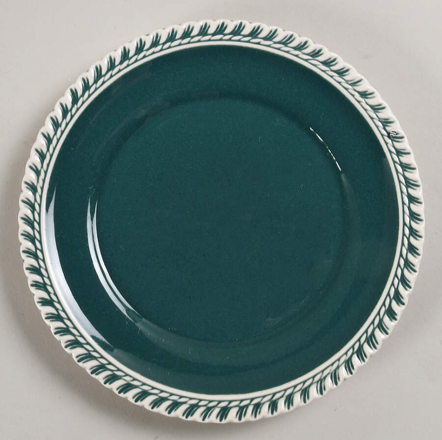 Corinthian (Dark Teal Green) Bread & Butter Plate by Harker-1