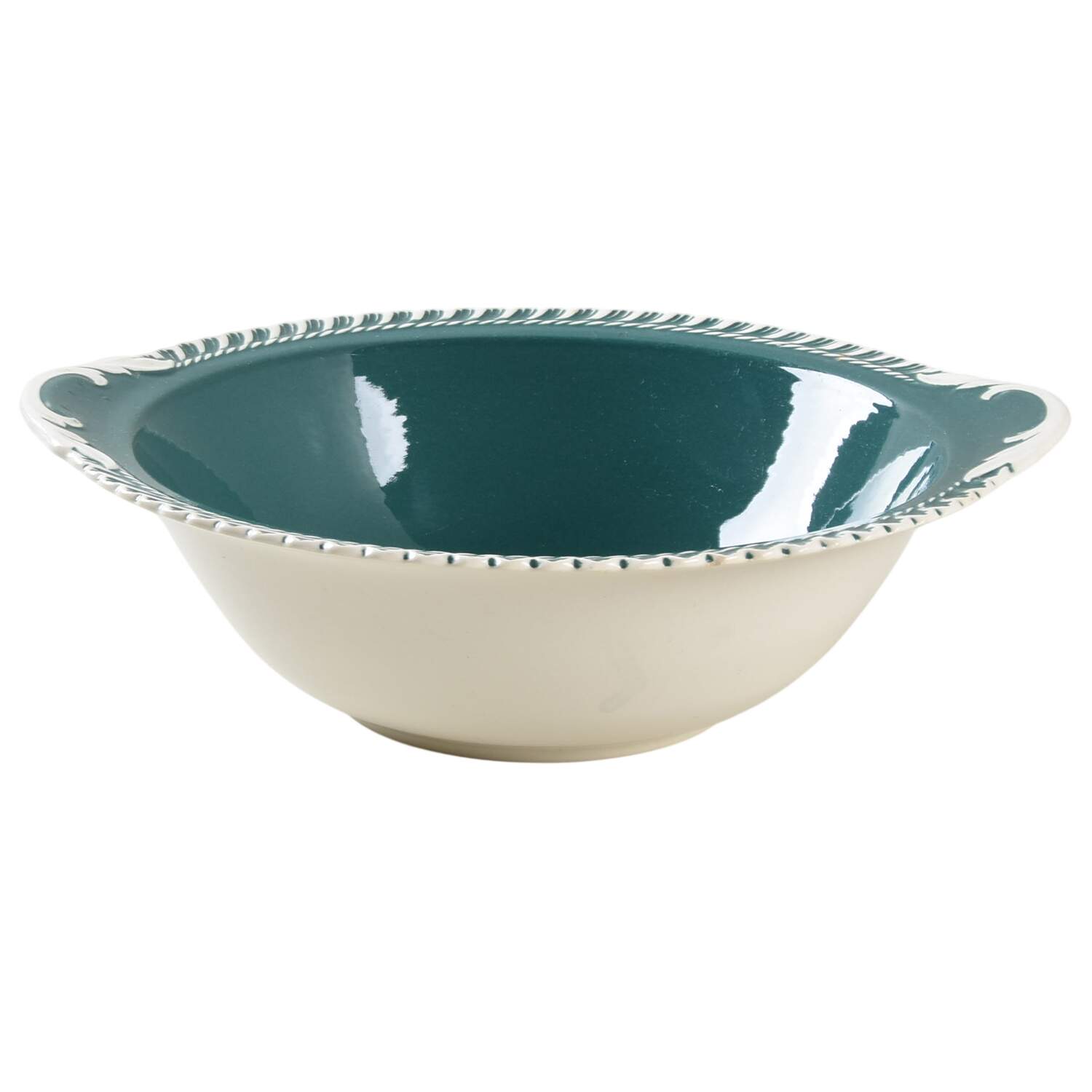 Corinthian (Dark Teal Green) Round Vegetable No Lid by Harker-1