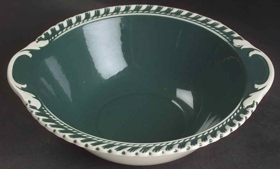 Corinthian (Dark Teal Green) Lugged Cereal Bowl by Harker-1