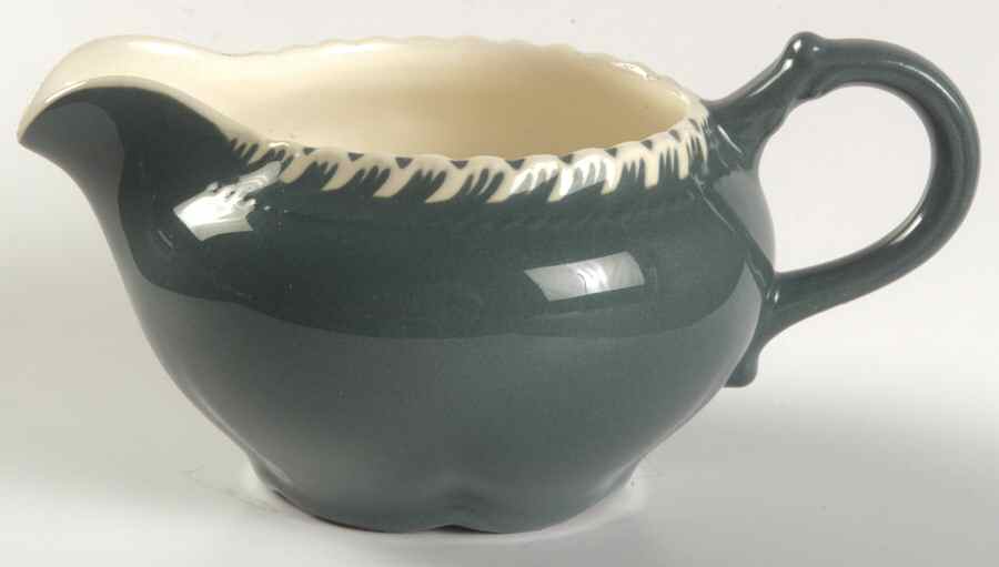 Corinthian (Dark Teal Green) Creamer by Harker-1