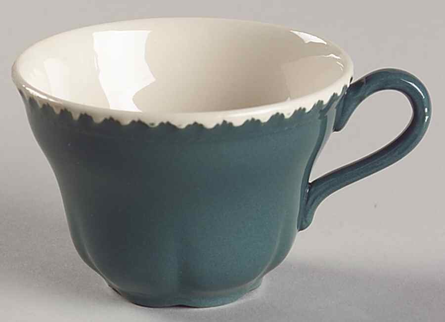 Corinthian (Dark Teal Green) Flat Cup by Harker-1
