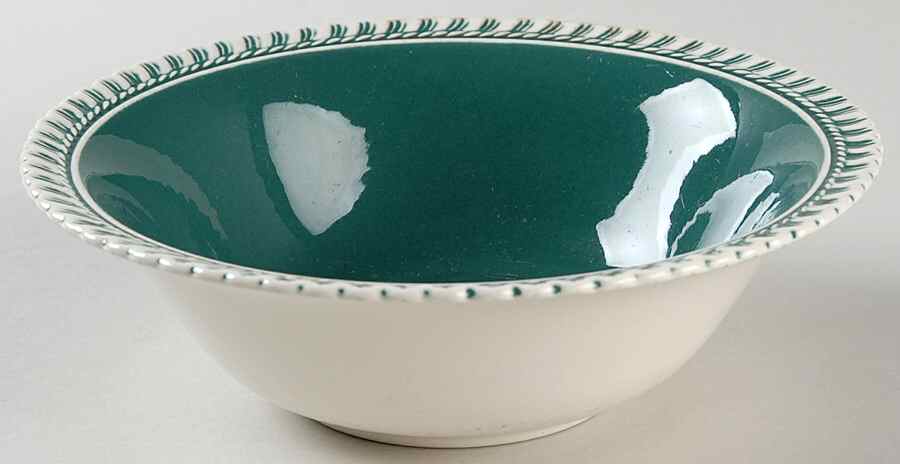 Corinthian (Dark Teal Green) 7" Round Vegetable Bowl by Harker-1