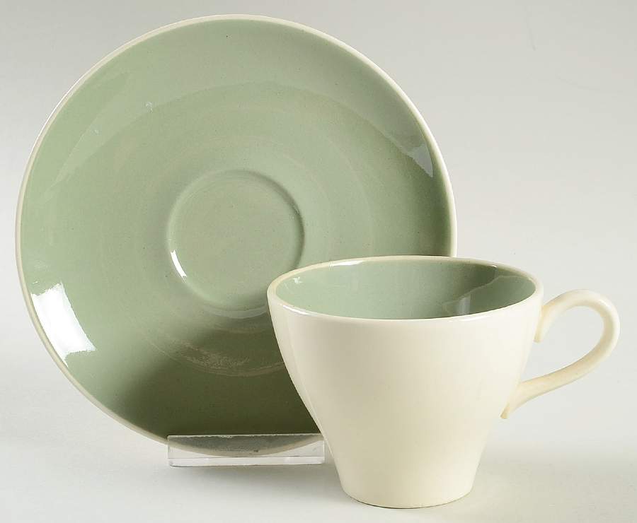 Coronet Flat Cup & Saucer Set by Harker-1