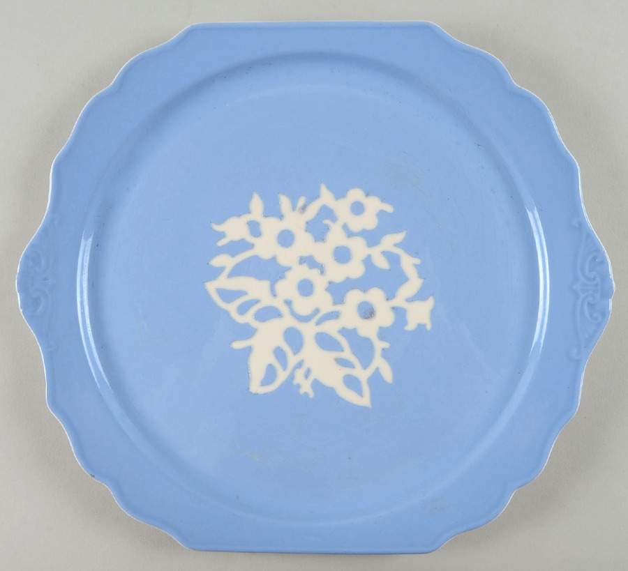 Dainty Flower Blue (Virginia) Rectangular Cake Tray by Harker-1
