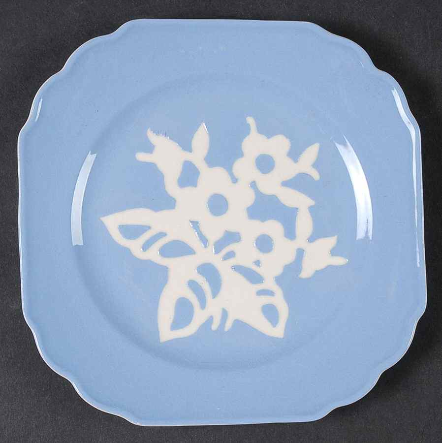 Dainty Flower Blue (Virginia) Bread & Butter Plate by Harker-1