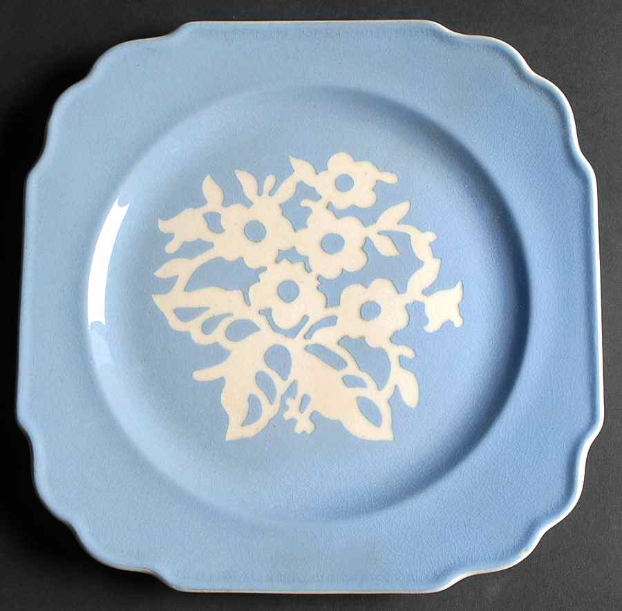 Dainty Flower Blue (Virginia) Luncheon Plate by Harker-1