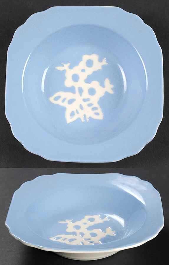 Dainty Flower Blue (Virginia) Fruit/Dessert (Sauce) Bowl by Harker-1