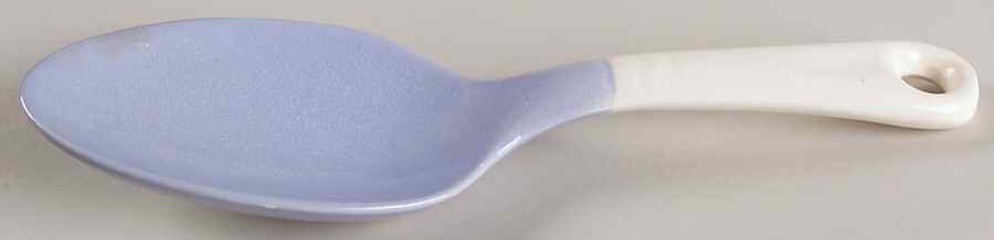 Dainty Flower Blue (Virginia) Salad Serving Spoon, Solid Piece by Harker-1