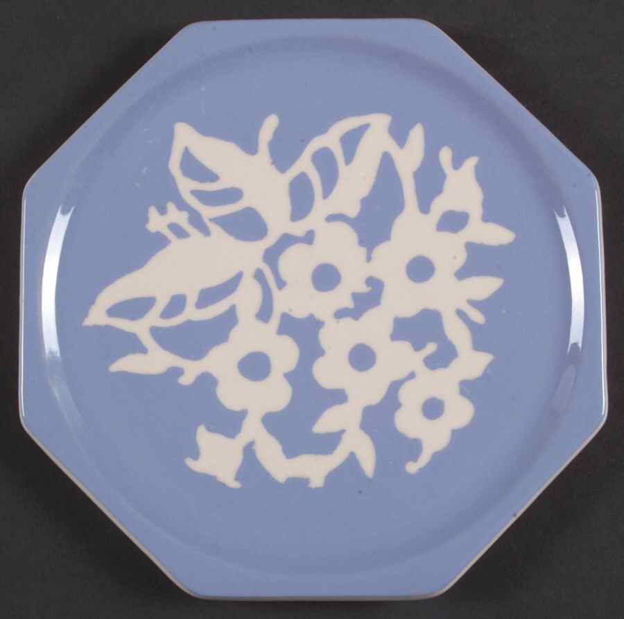 Dainty Flower Blue (Virginia) Octagonal Tea Tile by Harker-1