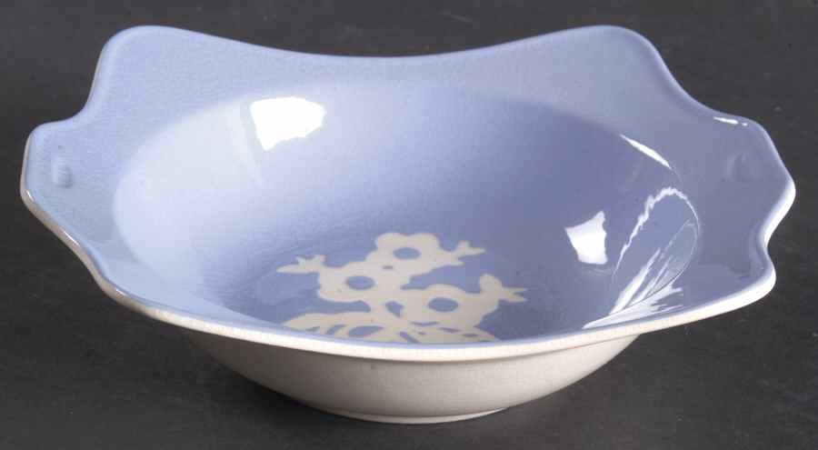 Dainty Flower Blue (Virginia) 6" Square Melrose Individual Salad Bowl by Harker-1