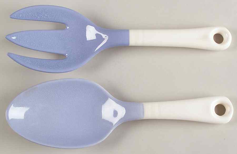 Dainty Flower Blue (Virginia) 2 Piece Salad Set, Solid Piece by Harker-1