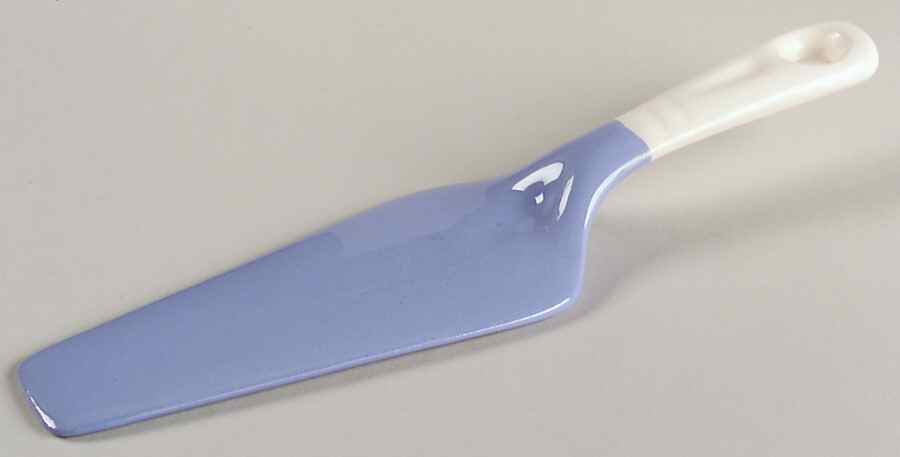Dainty Flower Blue (Virginia) Solid Ceramic Pie/Cake Server by Harker-1