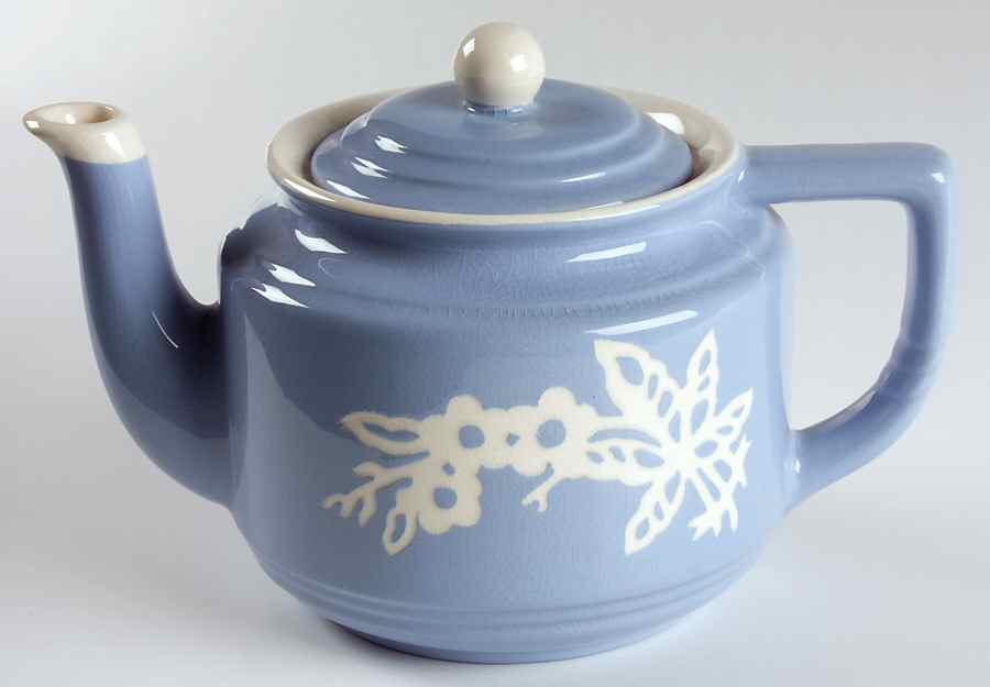 Dainty Flower Blue (Zephyr) Teapot & Lid by Harker-1