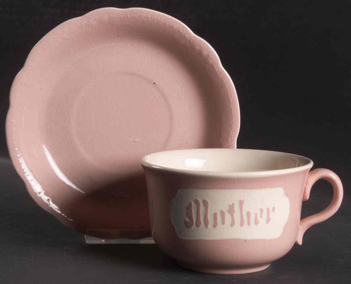 Dainty Flower Pink (Virginia) Jumbo Cup & Saucer Set by Harker-1