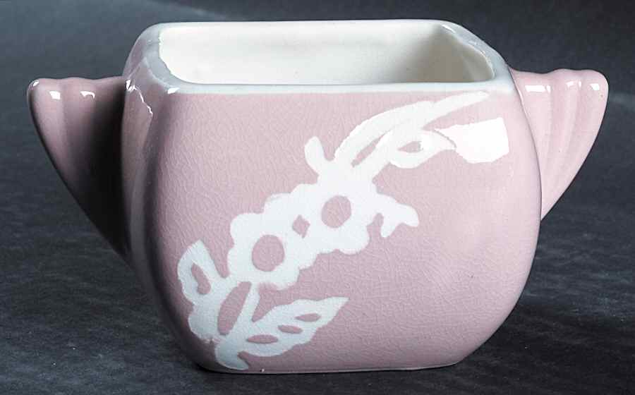 Dainty Flower Pink (Virginia) Sugar Bowl No Lid by Harker-1
