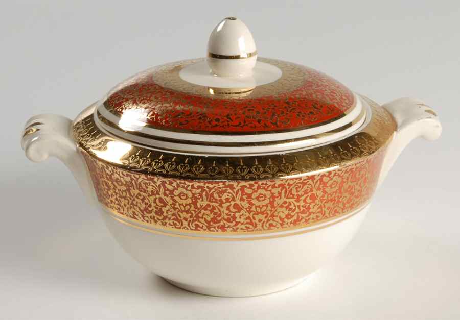 Dresden Duchess Sugar Bowl & Lid by Harker-1