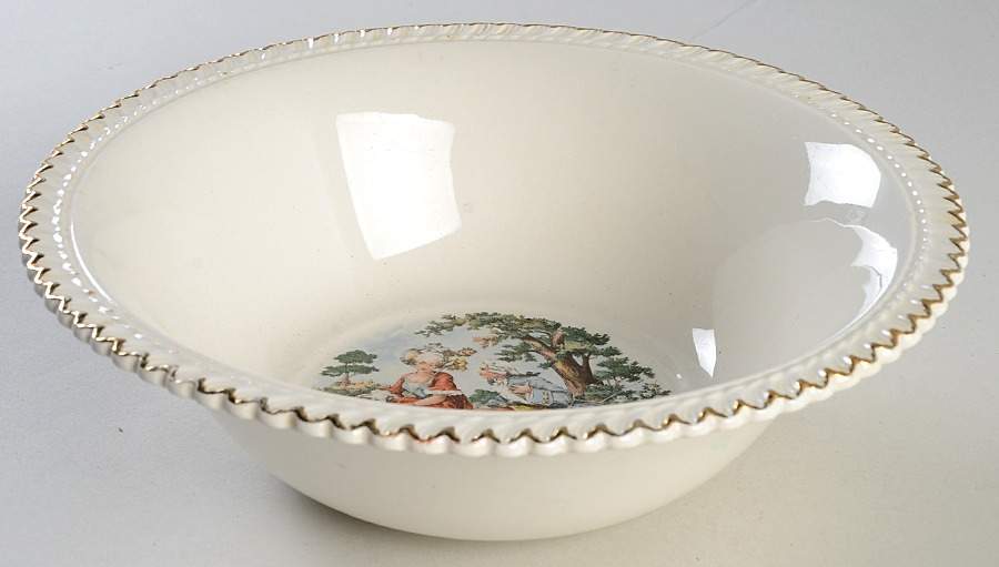 Godey Prints 8" Round Vegetable Bowl by Harker-1