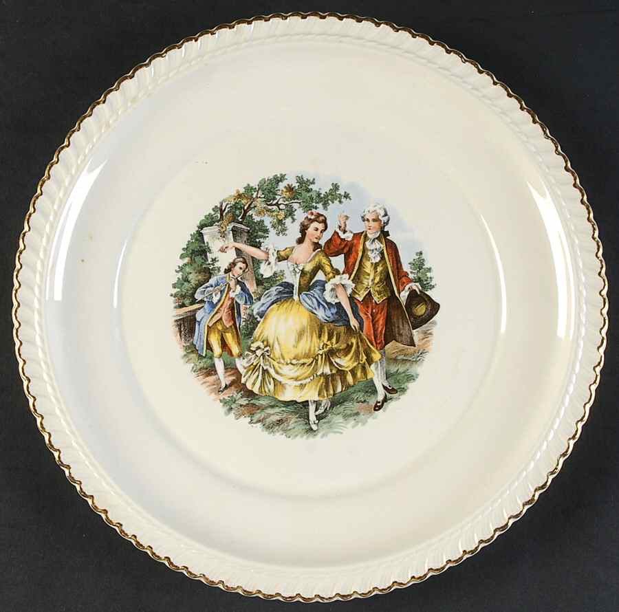Godey Prints Luncheon Plate by Harker-1