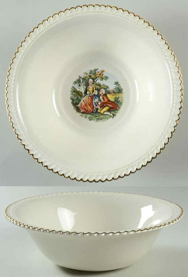 Godey Prints 8" Round Vegetable Bowl by Harker-1