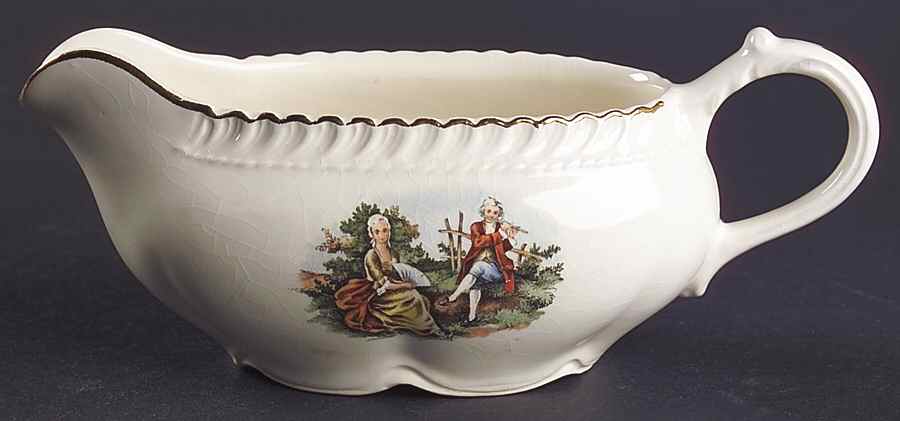 Godey Prints Gravy Boat by Harker-1