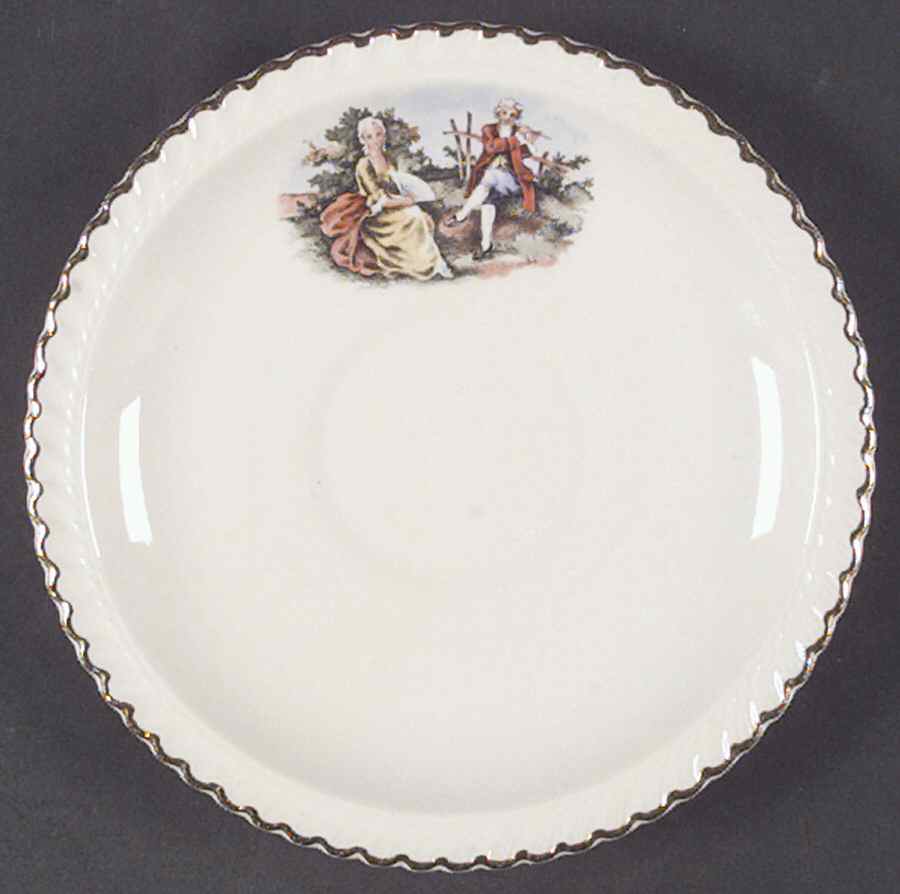 Godey Prints Saucer by Harker-1