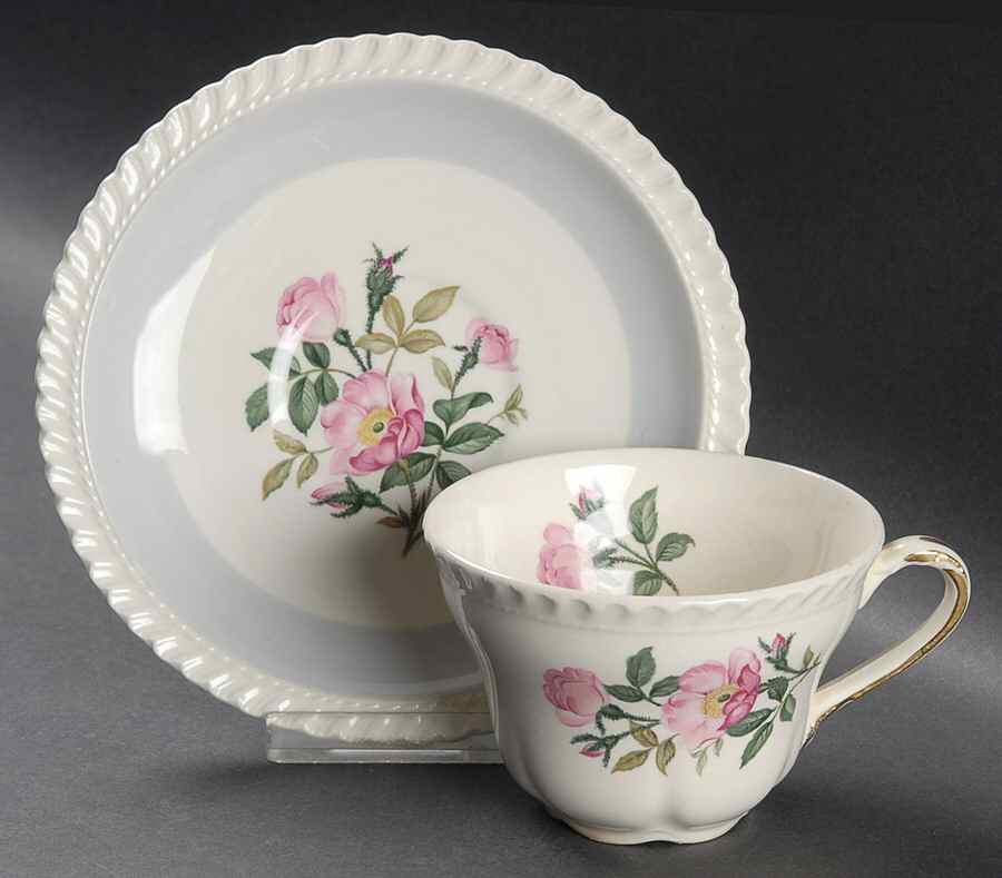 HAR1 Flat Cup & Saucer Set by Harker-1