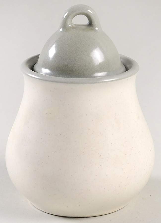 Ivy Wreath Gray Sugar Bowl & Lid by Harker-1
