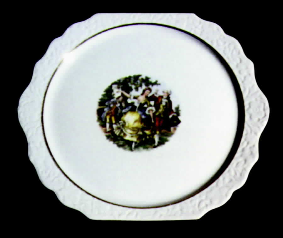 HAR23 Square Handled Cake Plate by Harker-1