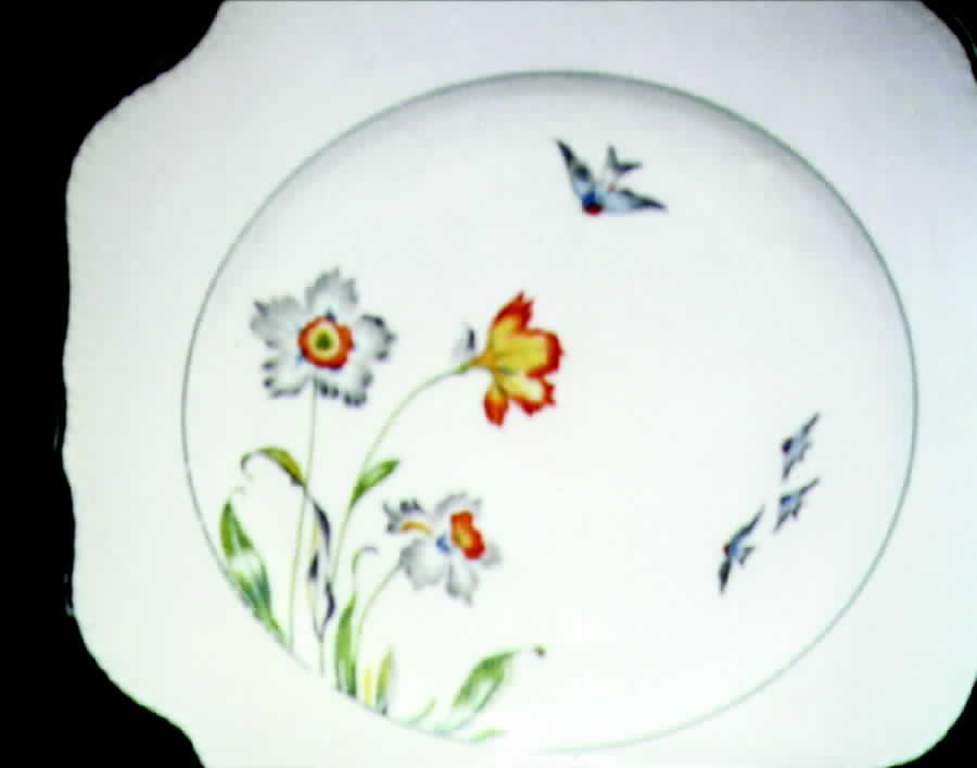 HAR25 (GOLD TRIM) Square Salad Plate by Harker-1