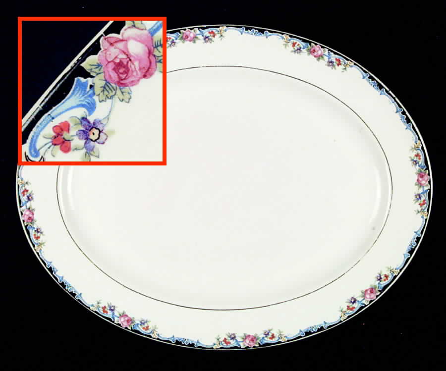 HAR36 14" Oval Serving Platter by Harker-1
