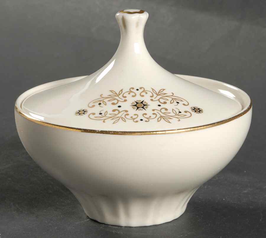 Forget Me Not Sugar Bowl & Lid by Harker-1