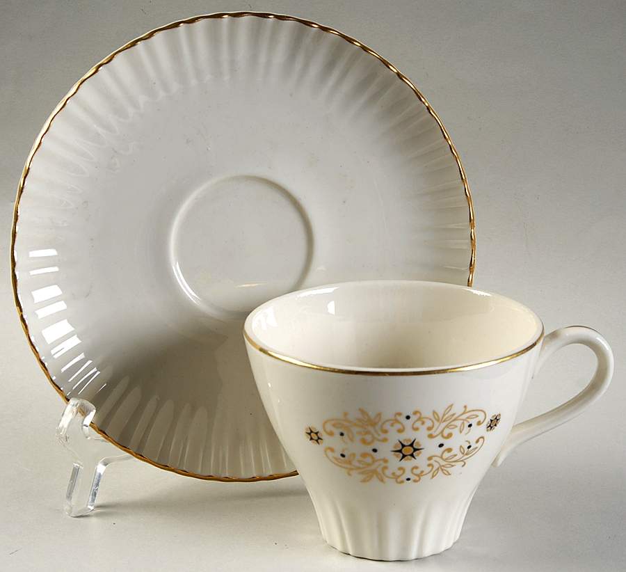Forget Me Not Flat Cup & Saucer Set by Harker-1