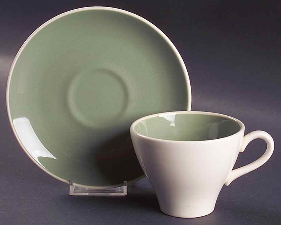 Ivy Wreath Flat Cup & Saucer Set by Harker-1