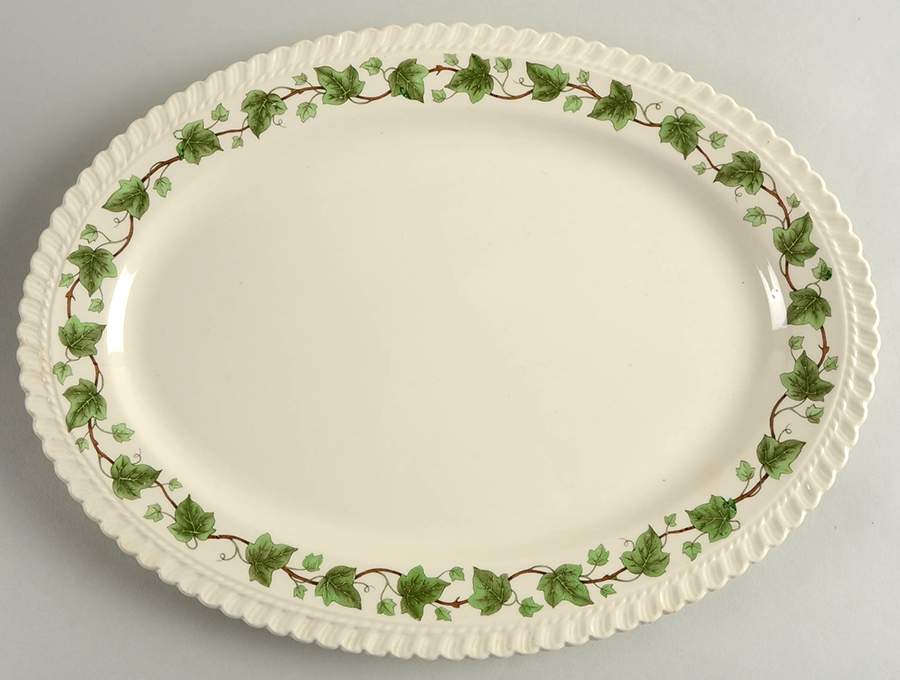 Ivy 15" Oval Serving Platter by Harker-1