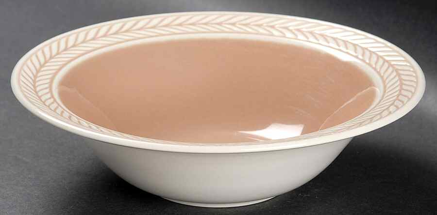Laurelton Beige Rim Cereal Bowl by Harker-1