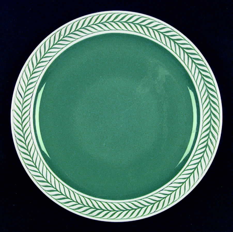Laurelton Teal 12" Chop Plate (Round Platter) by Harker-1