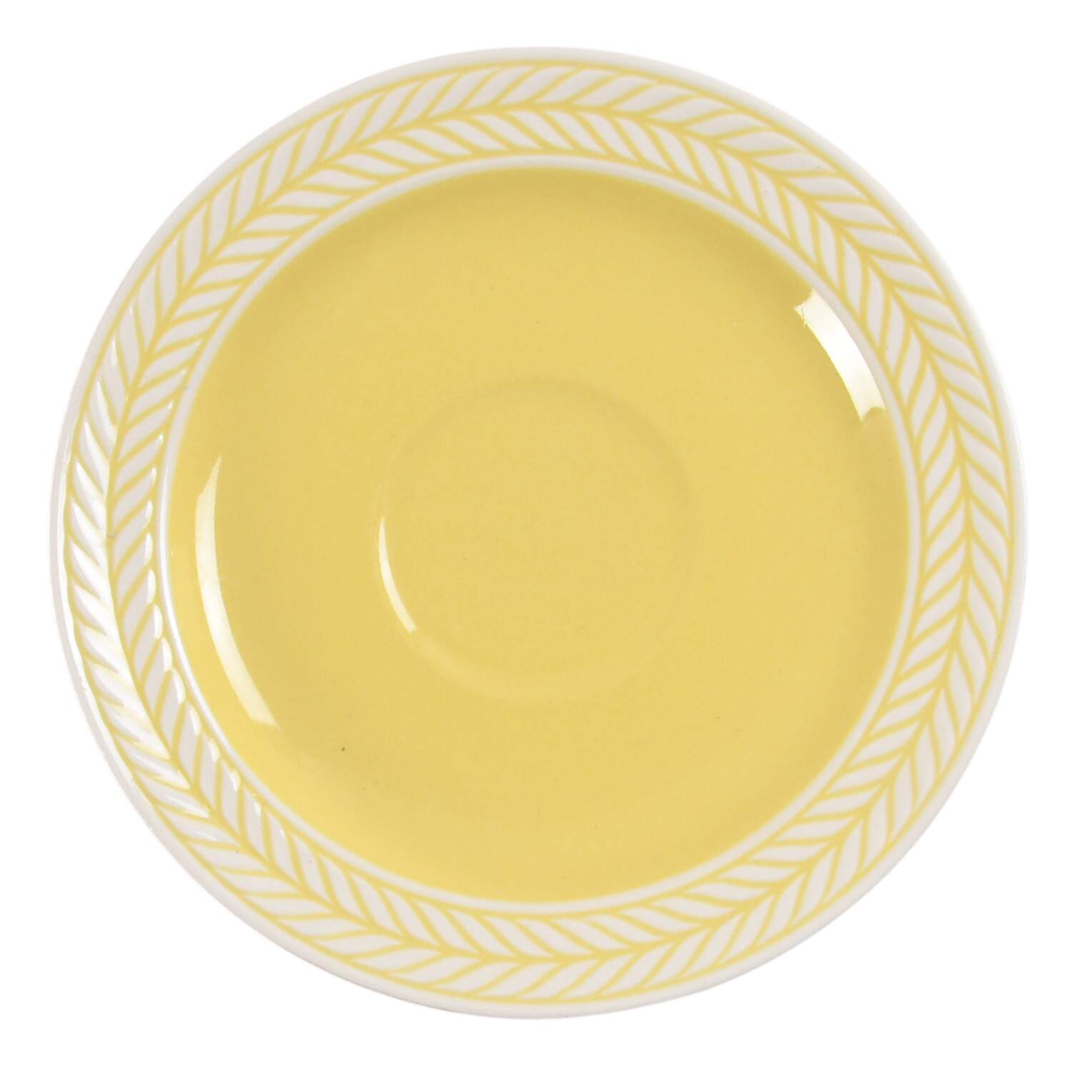 Laurelton Yellow Saucer by Harker-1