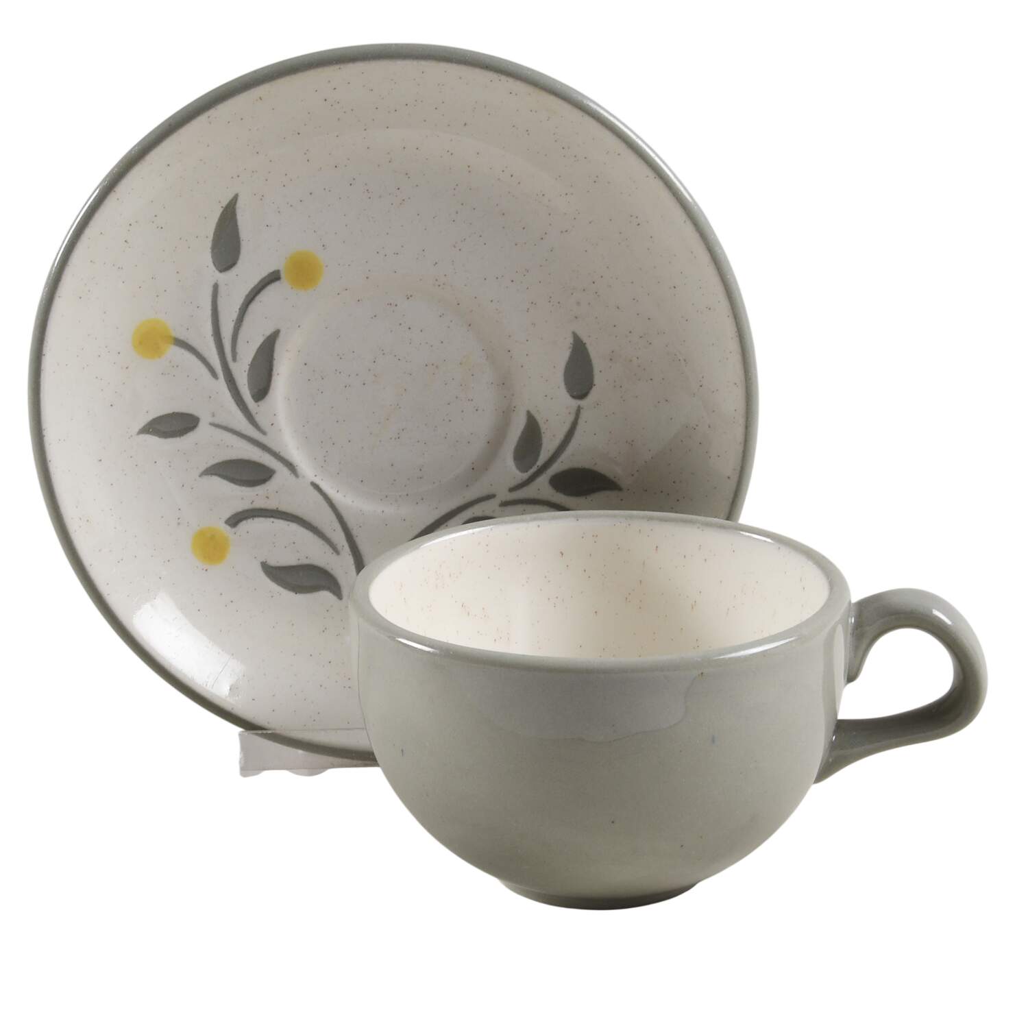 Lemon Tree Flat Cup & Saucer Set by Harker-1
