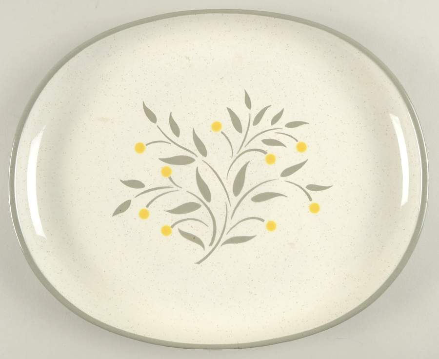 Lemon Tree 13" Oval Serving Platter by Harker-1