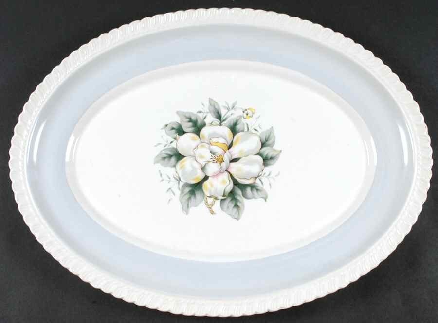 Magnolia 15" Oval Serving Platter by Harker-1