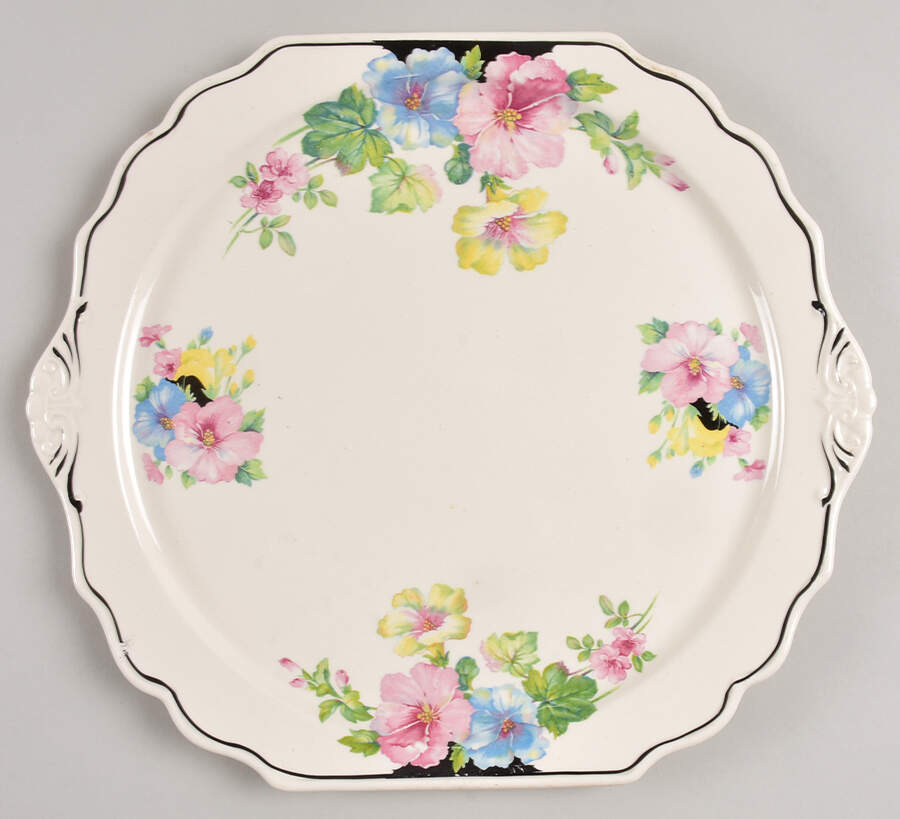 Mallow Square Handled Cake Plate by Harker-1