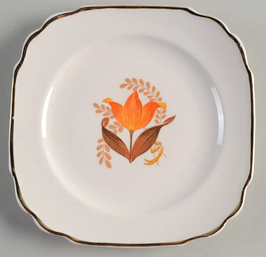 Modern Tulip Square Bread & Butter Plate by Harker-1
