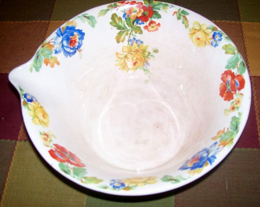 Oriental Poppy 2 Qt. Large Mixing Bowl w/Pour Spout by Harker-1