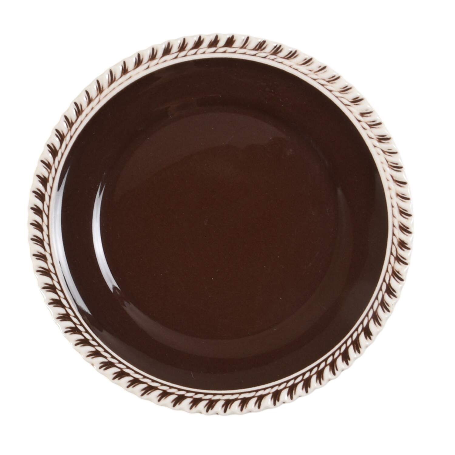 Pate Sur Pate Chocolate (Brown) Bread & Butter Plate by Harker-1