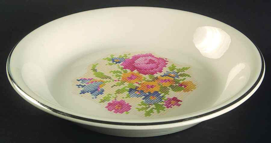 Petit Point Pie Serving Plate by Harker-1
