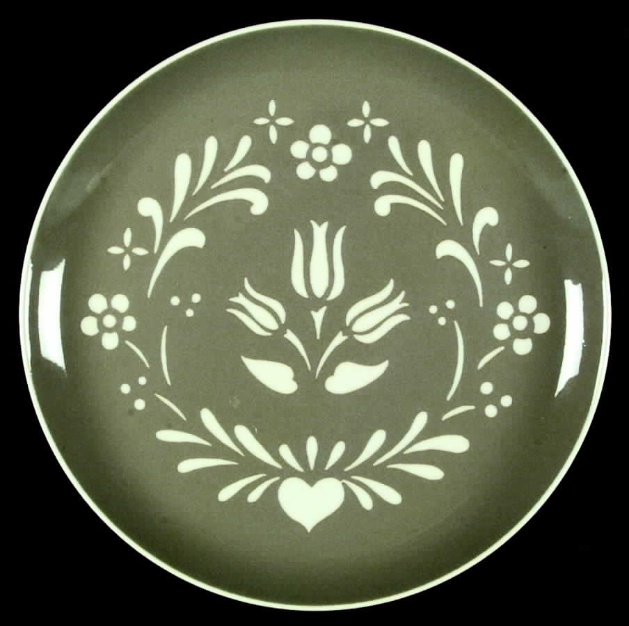 Provincial Tulip Green Dinner Plate by Harker-1