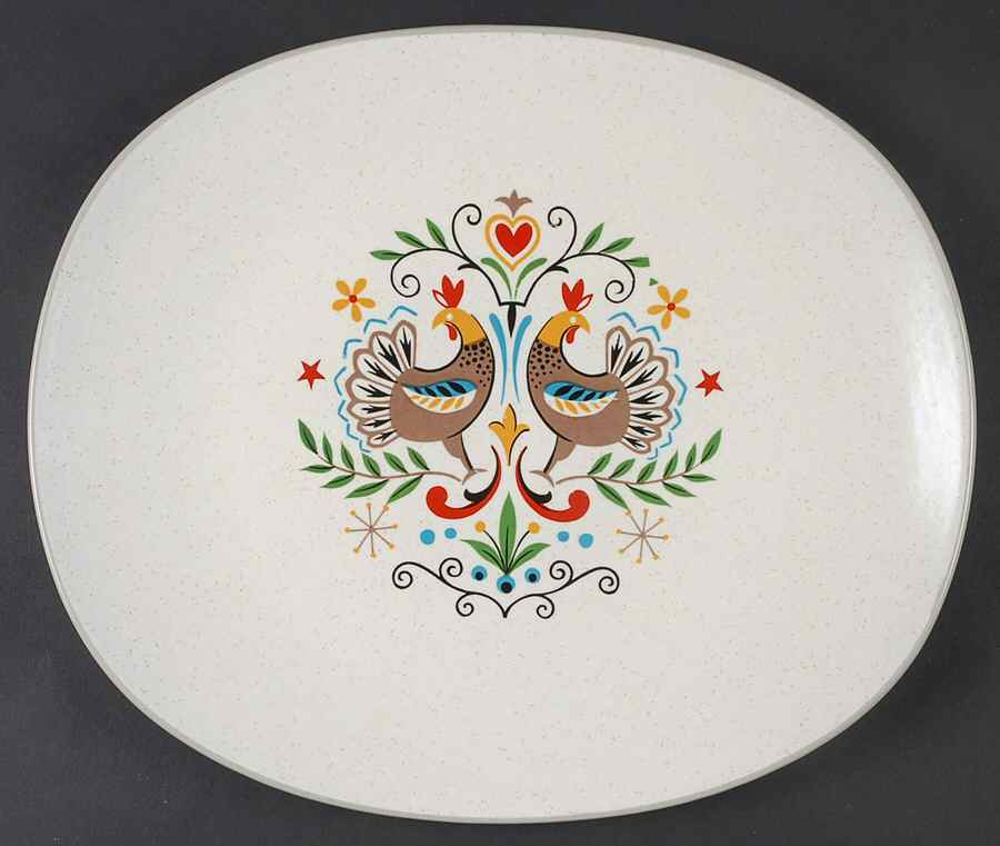 Early Morn 13" Oval Serving Platter by Harker-1