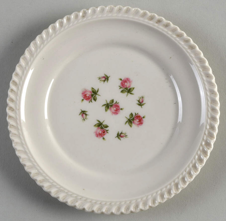 Rosebud Bouquet (No Trim) Bread & Butter Plate by Harker-1