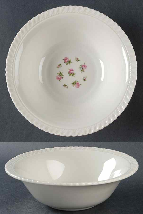 Rosebud Bouquet (No Trim) 7" Round Vegetable Bowl by Harker-1
